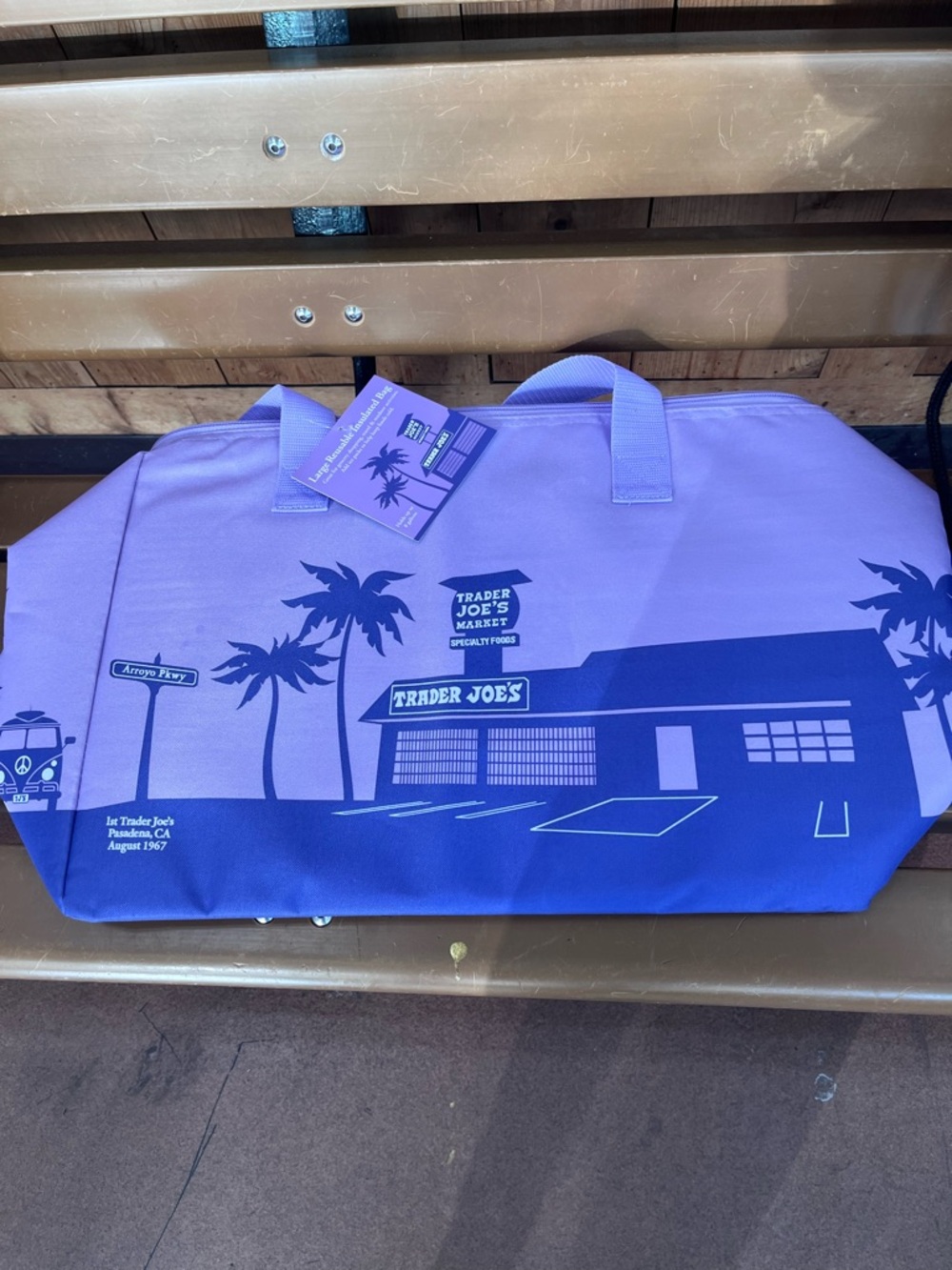 Trader Joe’s Large Reusable Insulated Bag. Purple. Purple Rain. NEW DROP 2026.